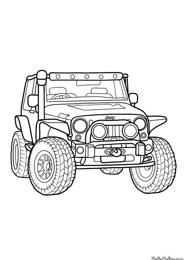 Раскраска Jeep