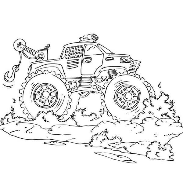 Раскраска Джип В Лесу Jeep В