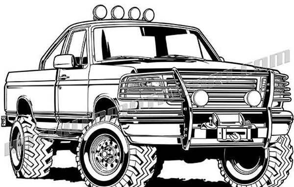 Раскраска Джипа Ford Bronco Веселье в Красках