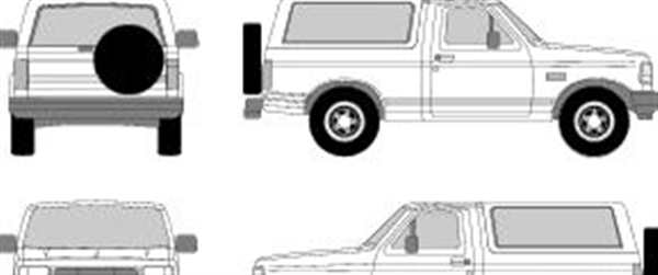 Раскраска Джипа Ford Bronco Веселье в Красках