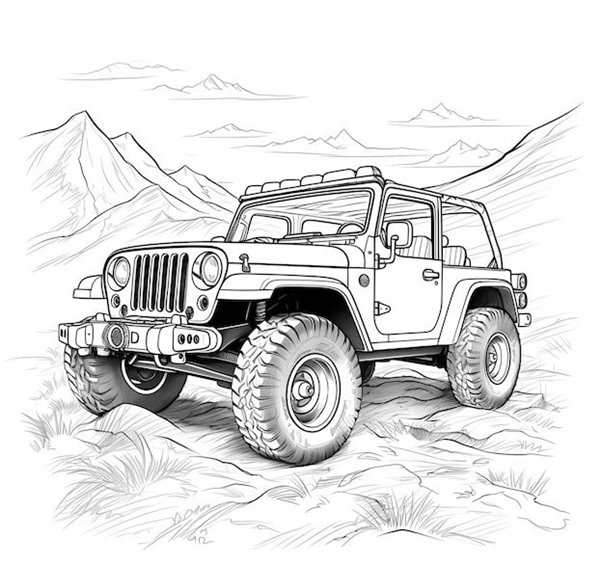 Jeep Rubicon раскраска