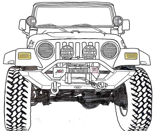 Jeep Rubicon раскраска