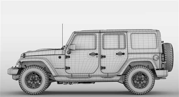 Раскраска Jeep Wrangler Rubicon