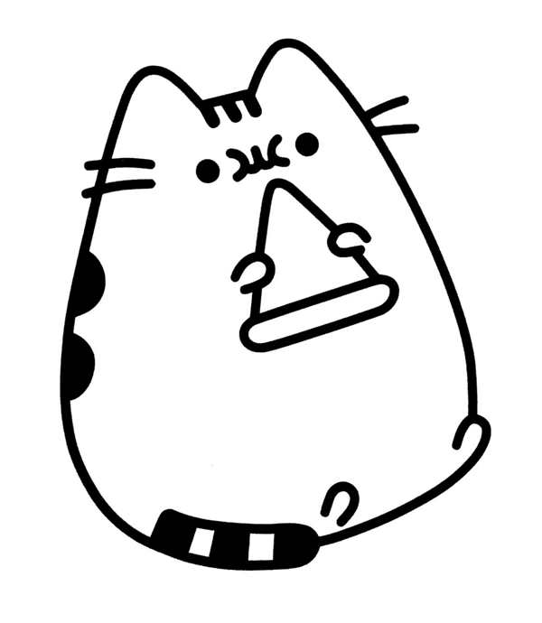 Кот Пушин раскраска