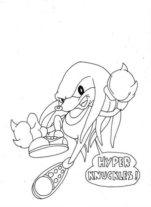 Раскраска Ехидны из Sonic Веселые Абсурдные Активности для Детей и Душ