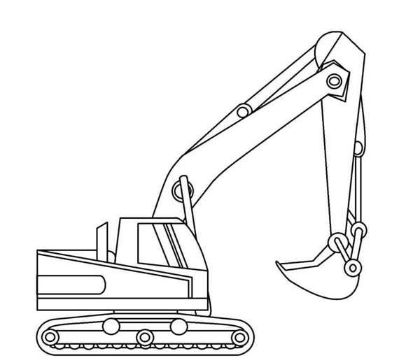 Раскраска экскаватор JCB