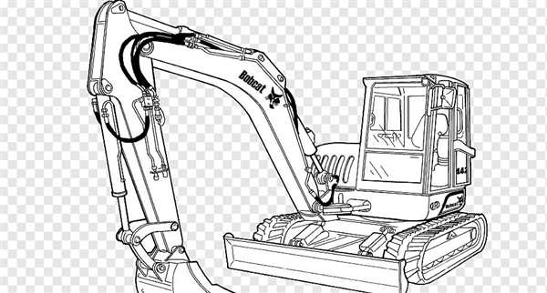Раскраска Экскаватора Komatsu Веселое Занятие для Детей и Взрослых