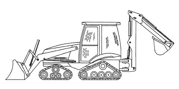 Трактор JCB вектор