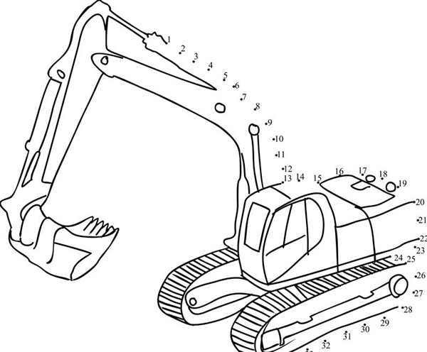 Трактор JCB раскраска