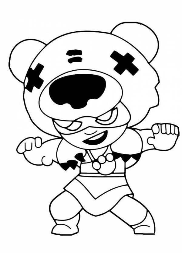 Раскраска Brawl Stars Эль Примо