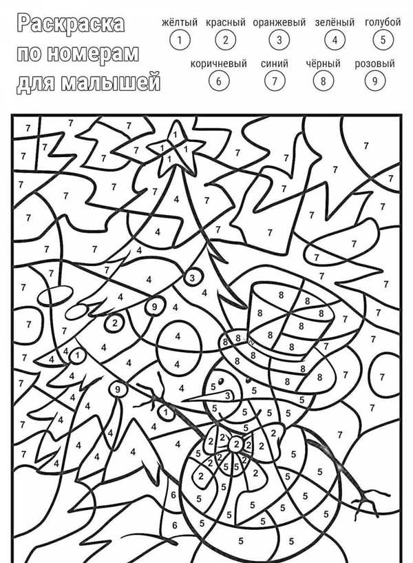 Новогодние раскраски по номерам