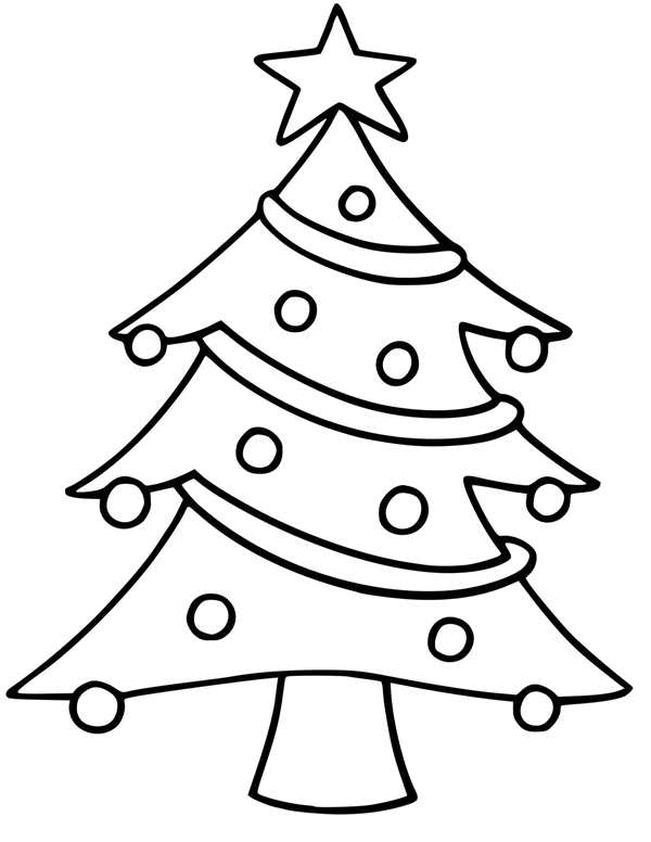 Елка раскраска