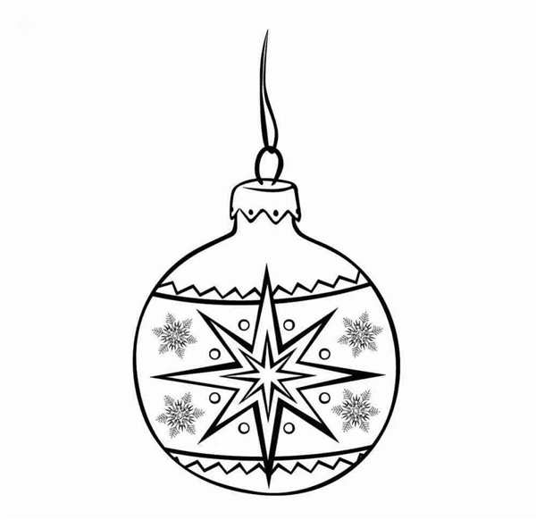 Новогодние шары раскраска