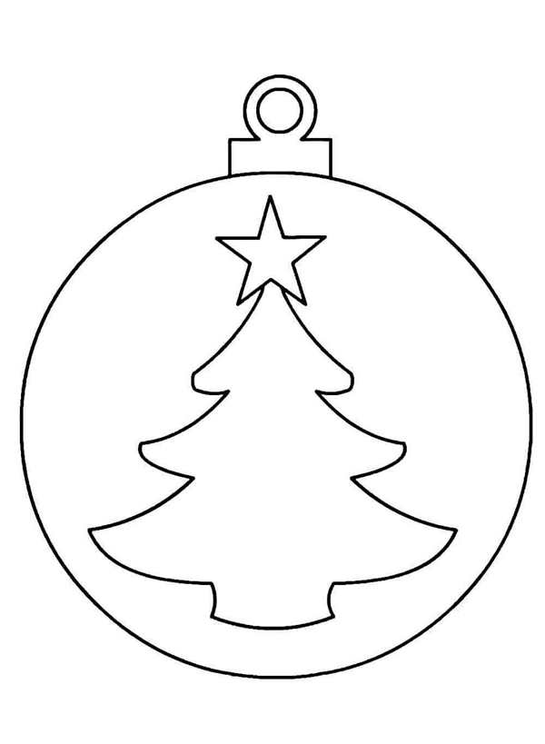 Раскраска ёлка Новогодняя с игрушками