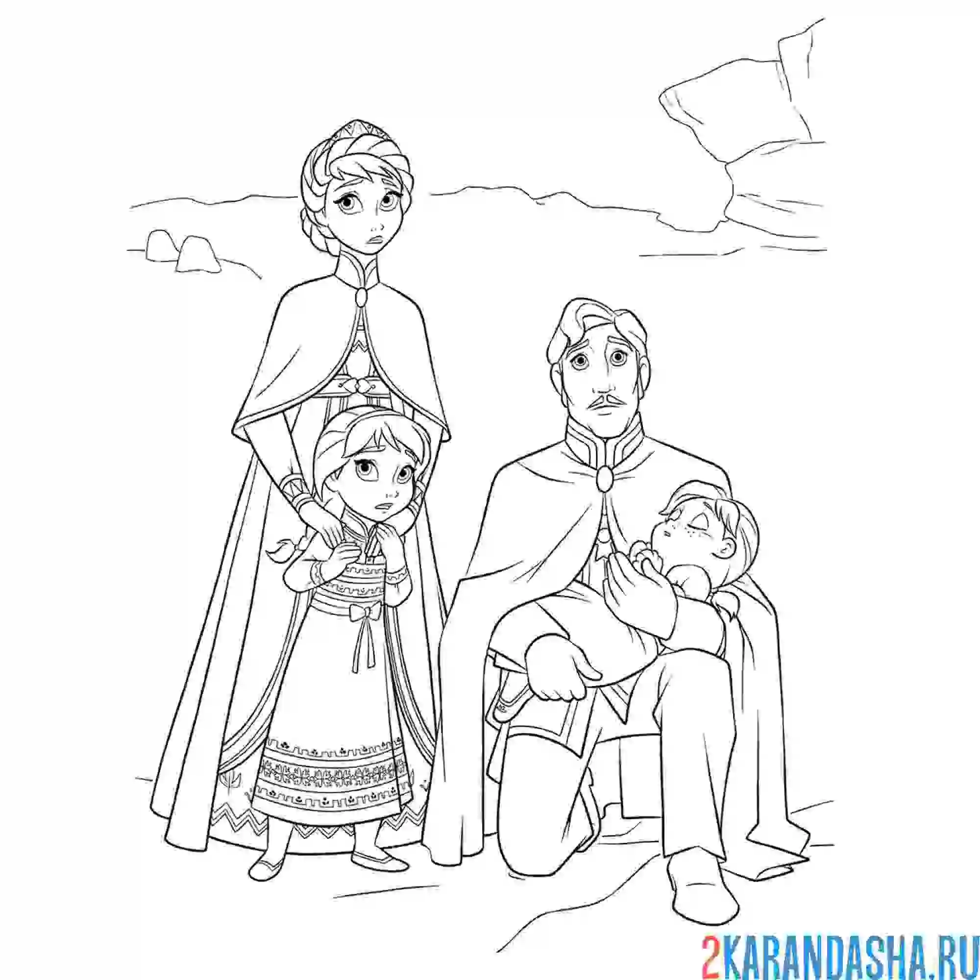 Раскраска Anna Elsa