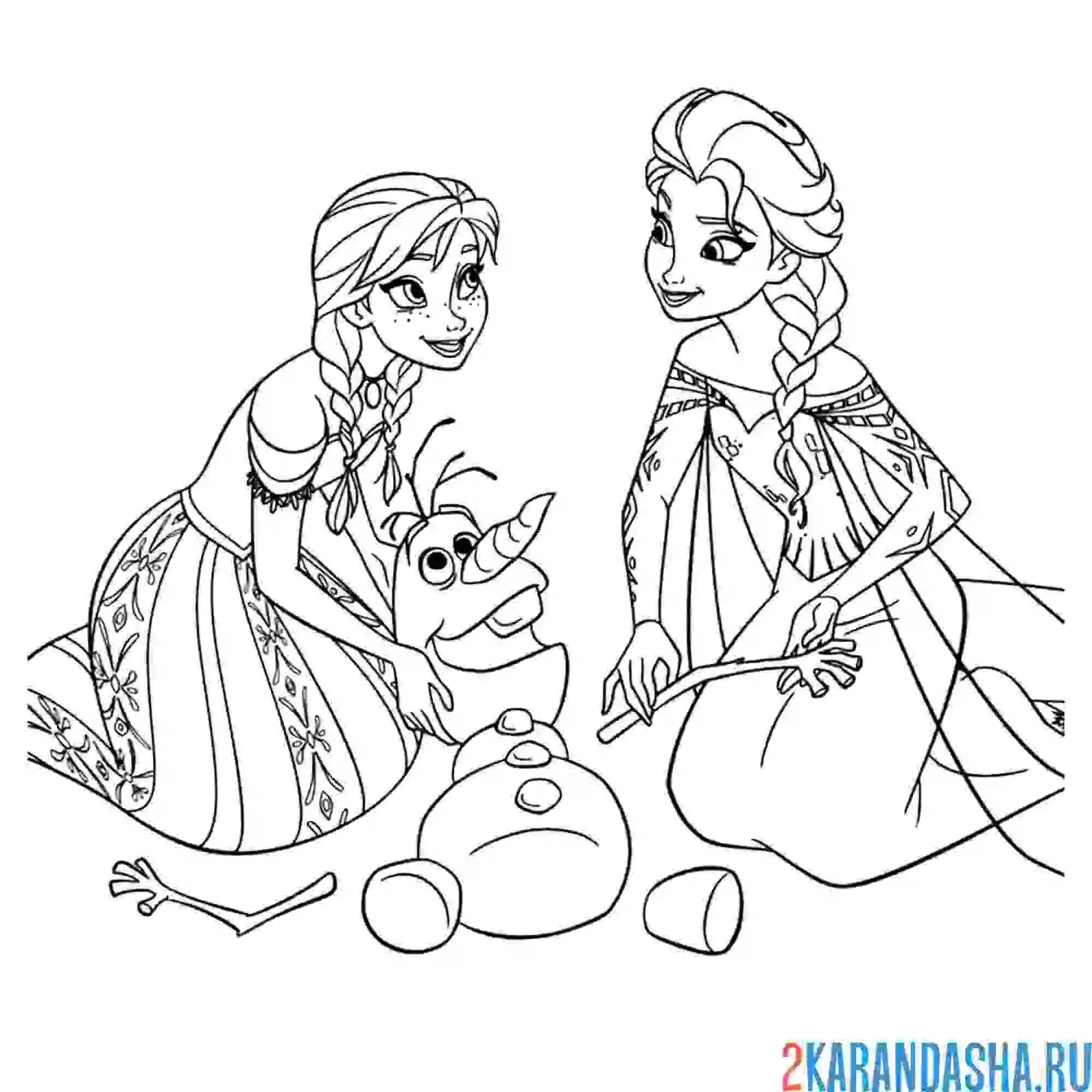 Раскраска Anna Elsa