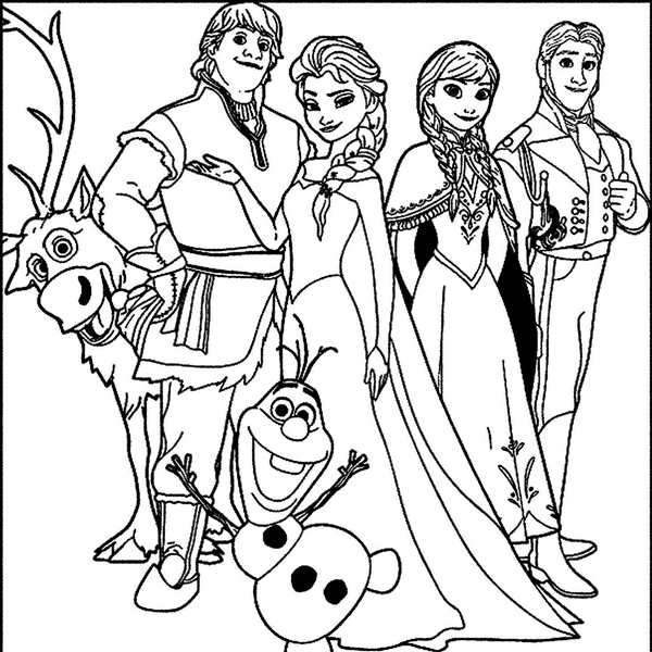 Принцессы Elsa raskraska