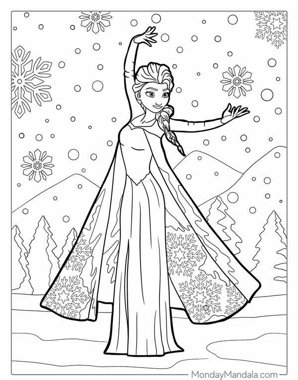 Принцессы Elsa raskraska