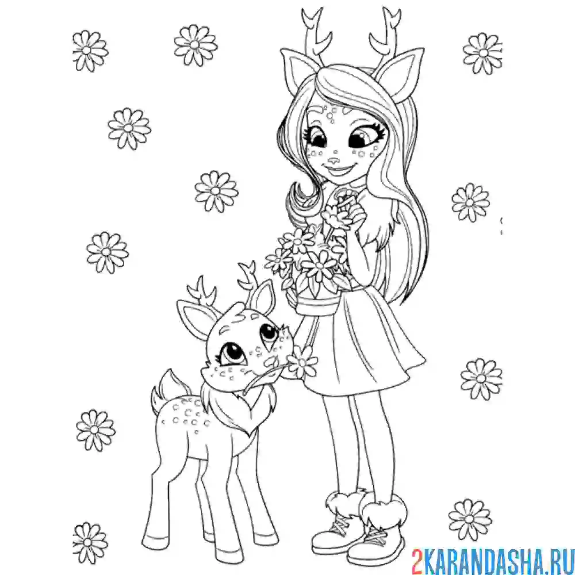 Enchantimals питомцы раскраска