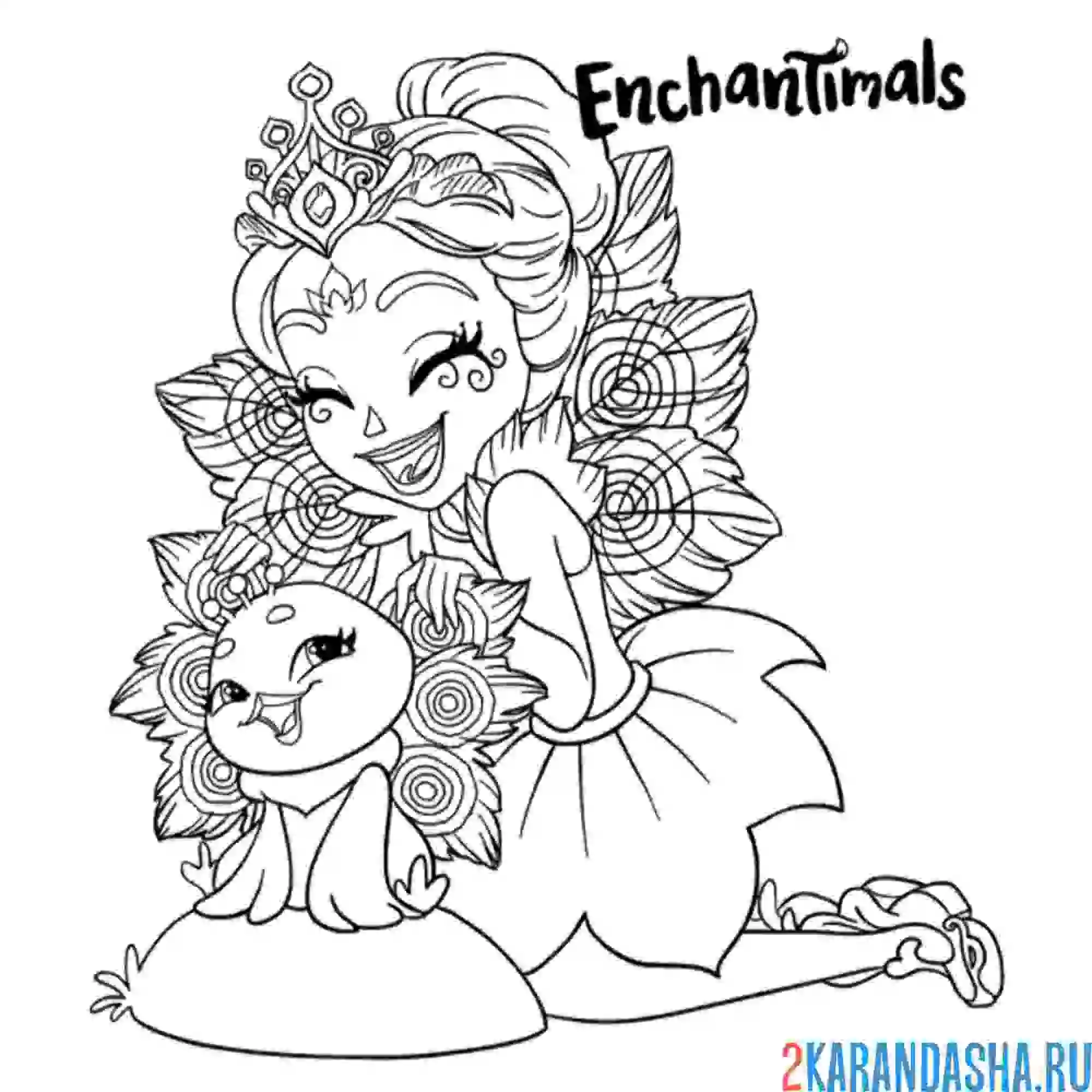 Enchantimals куклы раскраска