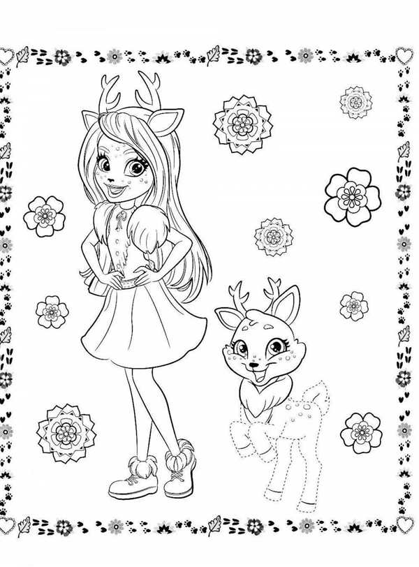 Enchantimals Фелисити раскраска
