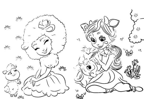Enchantimals раскраска лемур
