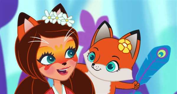 Enchantimals лиса раскраска