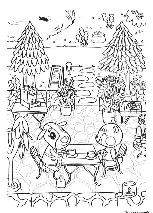 Раскраска animal Crossing