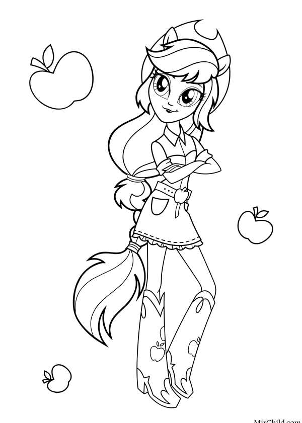 Раскраска my little Pony Эпплджек