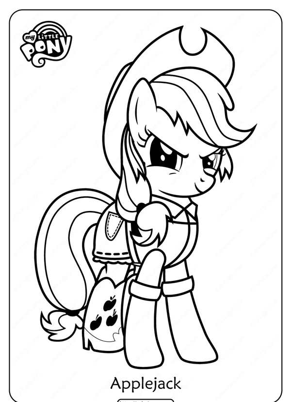 Раскраска my little Pony Эпплджек