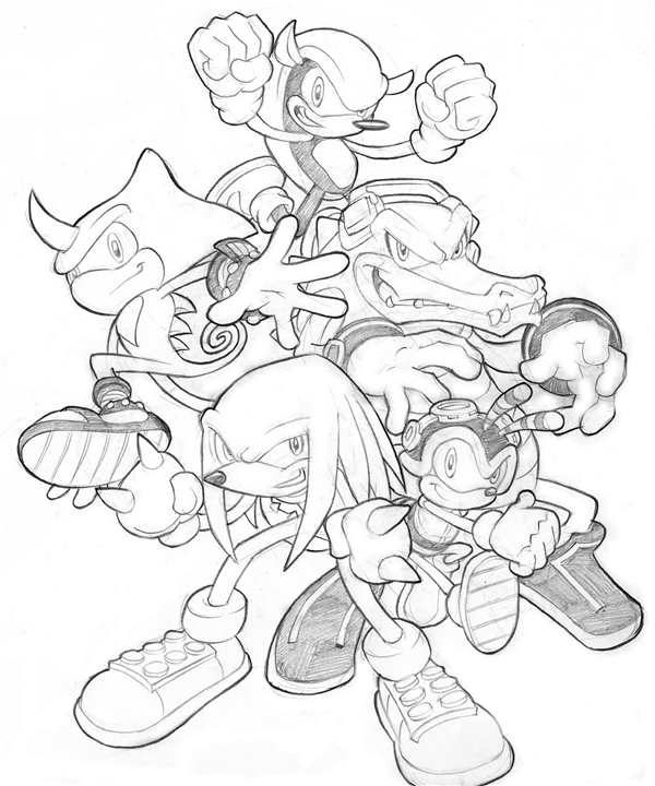 Раскраска Sonic Espio
