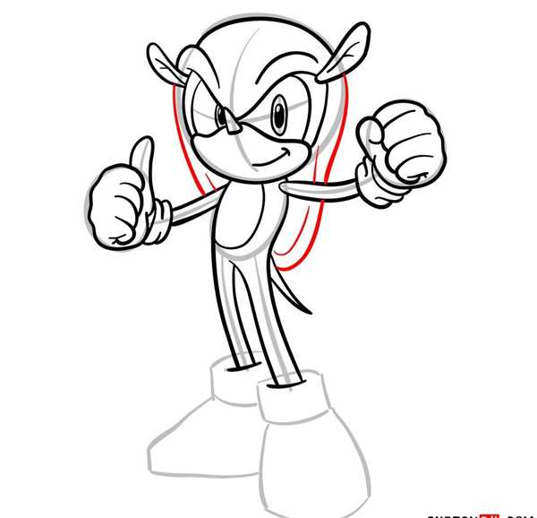 Раскраска Sonic Espio