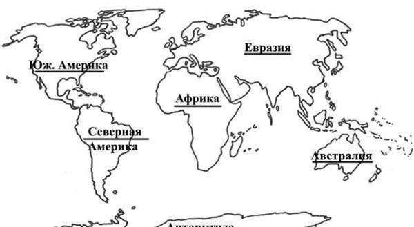 Евразия очертания материка