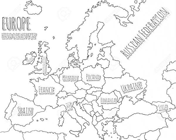 Европа контур материка