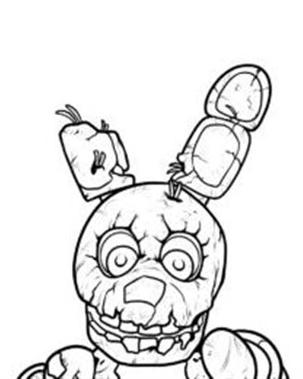 Раскраска Фантома Бонни из FNaF Начни Волшебное Искусство
