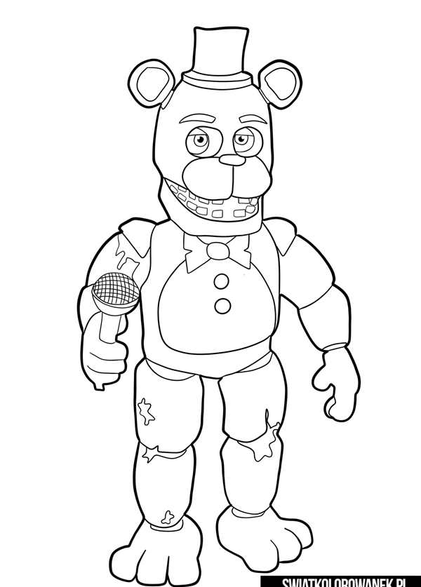 Раскраска Фантома Бонни из FNaF Начни Волшебное Искусство