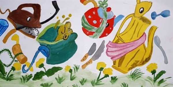 Рисунок федоры из сказки Федорино горе