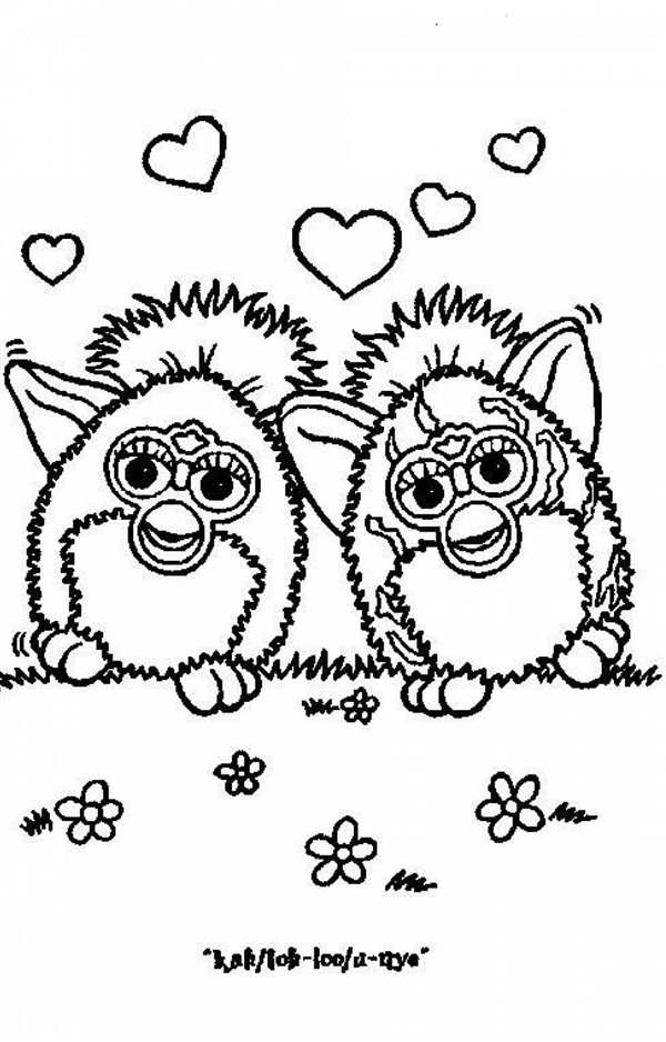 Раскраска игрушка Ферби
