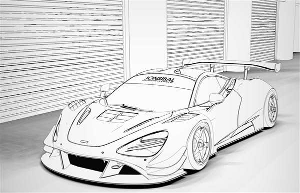 Раскраска Феррари 296 GT3 Ваши Руки На Старт