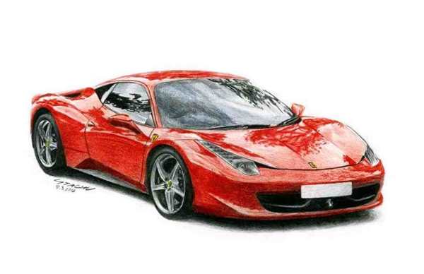 Раскраска Феррари 458 Italia Вместе в Спорткарном Приключении
