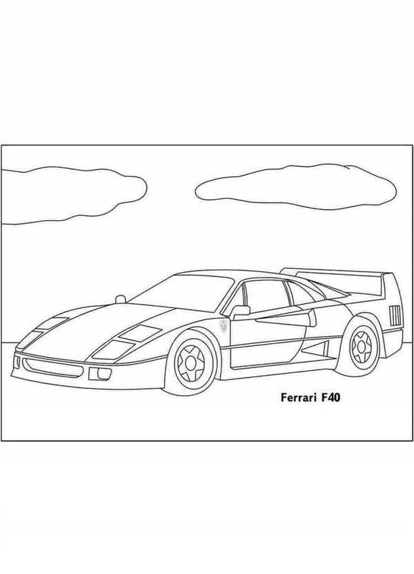 Раскраска Ferrari 599xx Ваши Руки Наши Феррари