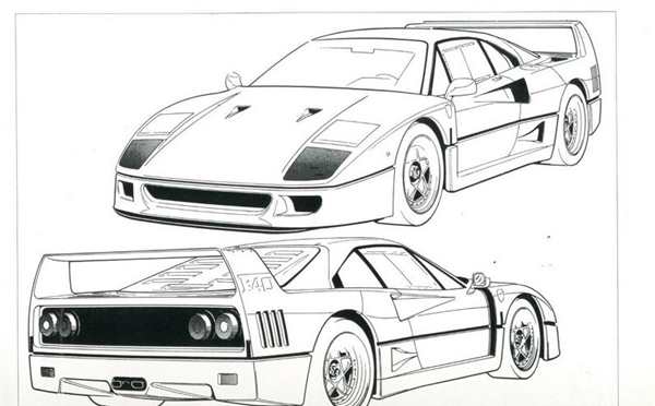 Ferrari f40 раскраска