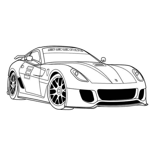 Раскраска Феррари F40 Внедряя Стиль Короля Автошася
