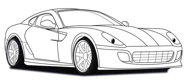 Ferrari f40 раскраска