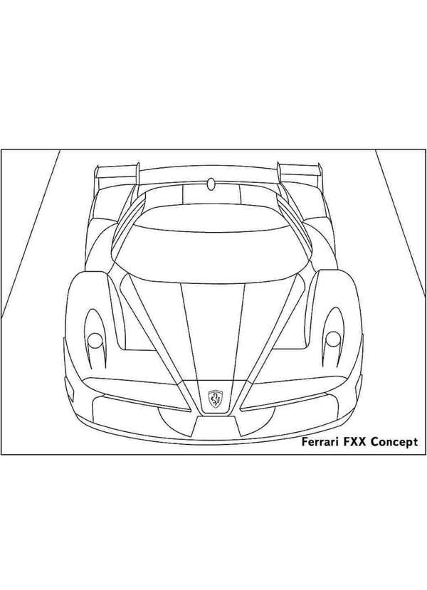 Раскраска Феррари FXX K Малышева АвтоИгра