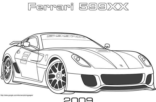Раскраска Феррари 458 Италия