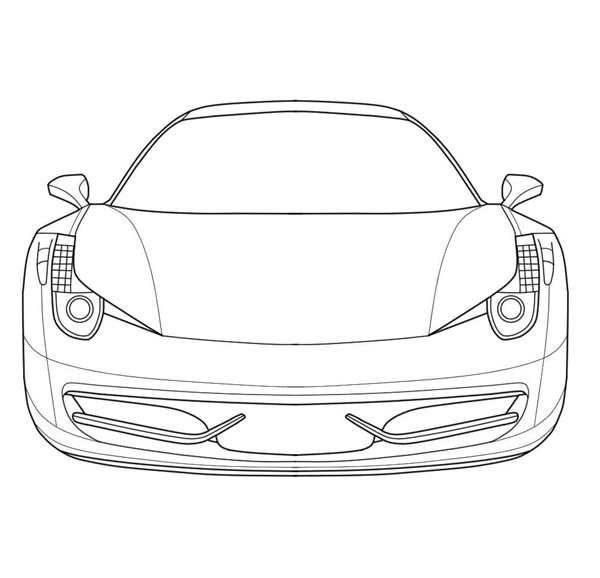 Раскраска Феррари LaFerrari и F150 для Творчества