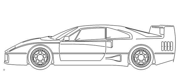 Ferrari f40 раскраска
