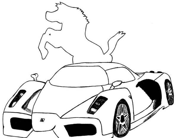 Ferrari f40 раскраска