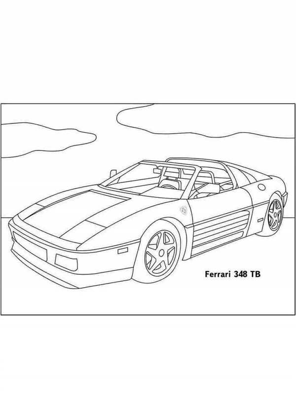 Ferrari f40 раскраска
